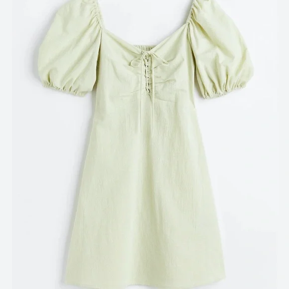 green and white dress h&m Sleeveless Mini Courtney Dress in Ivory Tweed | XL